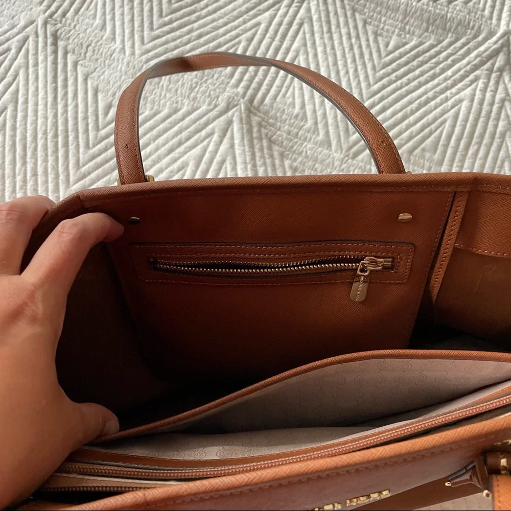 Michael Kors Brown Leather Computer Bag & Purse - Picture 5 of 14